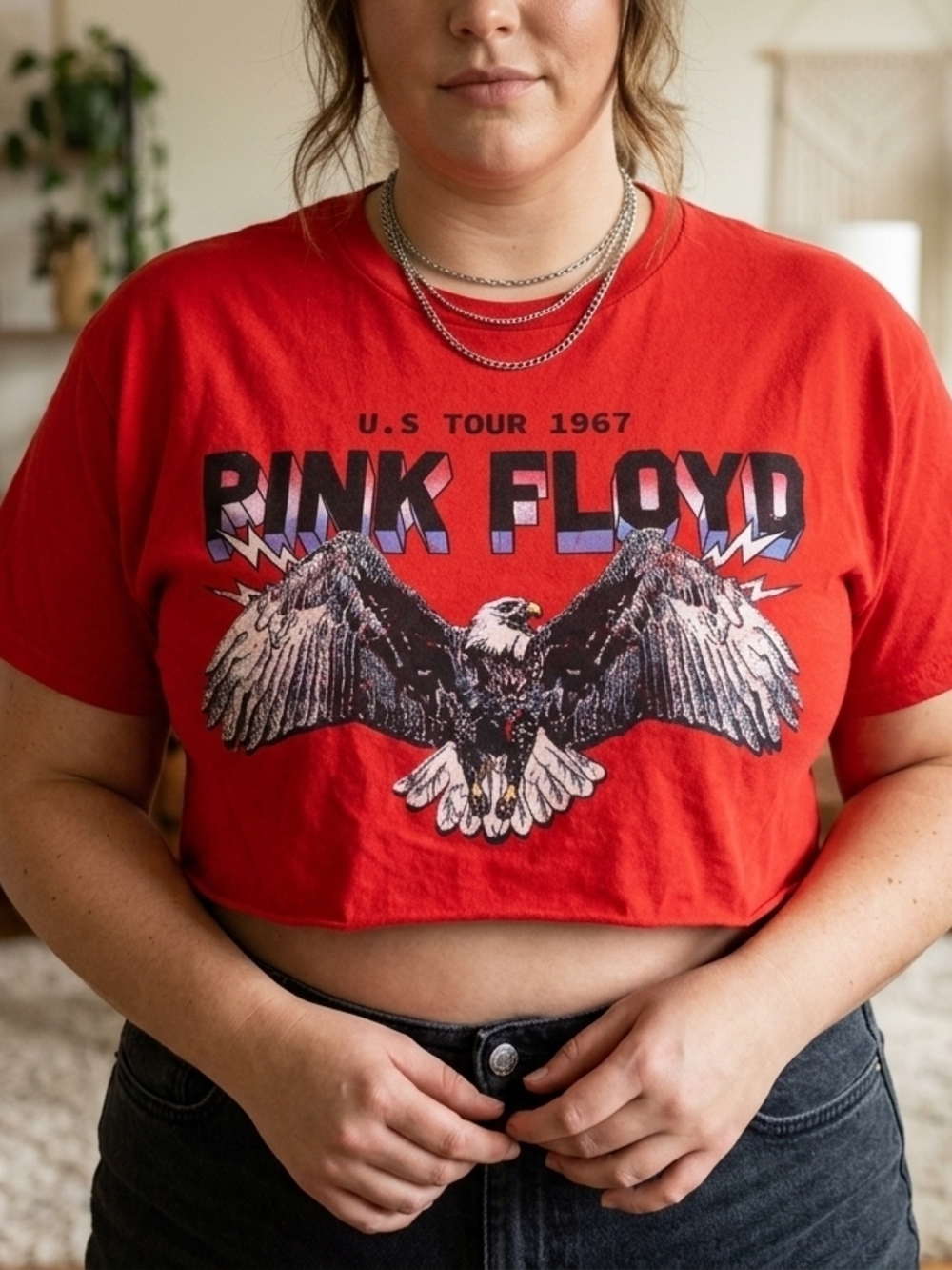 Pink Floyd 1967 U.S. Tour Graphic Crop Top